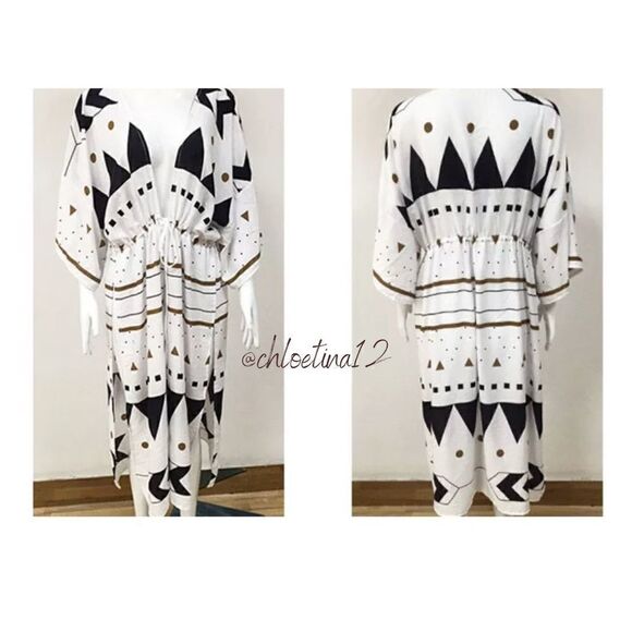 Bohemian Bikini Swim Cover Up Kimono Cardigan - Picture 4 of 5